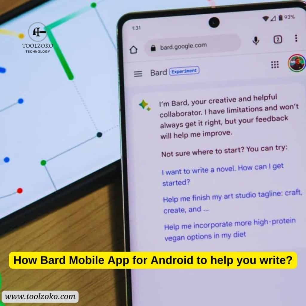 How Bard Mobile App for Android to help you write.